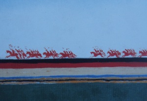 La charge de la cavalerie rouge, Kasimir Malevich (détail) 1930